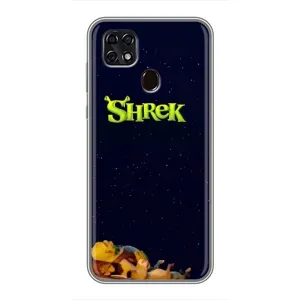 Чехол с мультфильмом Шрек на ZTE Blade 20 Smart (Отдыхающий Шрек)