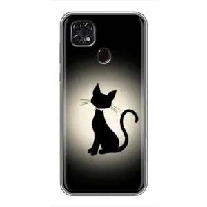 Чехол с принтом «Силуэт котика» для ZTE Blade 20 Smart