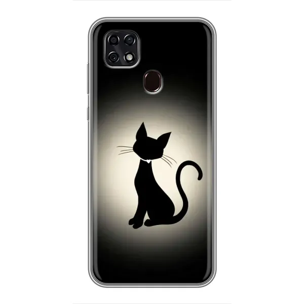 Чехол с принтом «Силуэт котика» для ZTE Blade 20 Smart