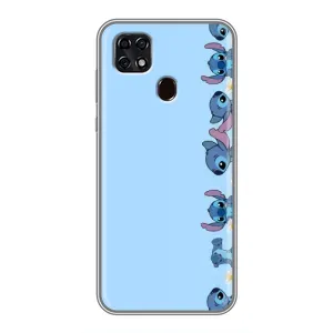Чехол с принтом Стич на ZTE Blade 20 Smart (Стич фон)