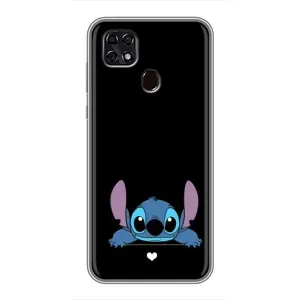 Чехол с принтом Стич на ZTE Blade 20 Smart (Стич на черном)