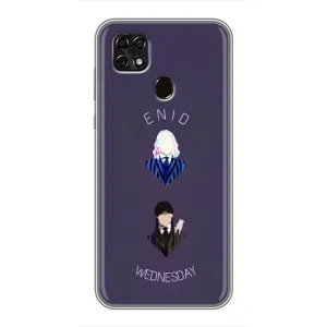 Чехлы Венсдей на ZTE Blade 20 Smart Уэнсдей (AlphaPrint) (Уэнздей и подруга)