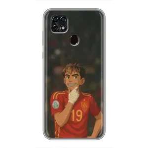 Чехол с футболистом Ламин Ямаль ZTE Blade 20 Smart (Ямаль аниме)