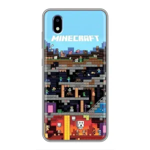Чохол Майнкрафт на ZTE Blade A3 (2020) (AlphaPrint) Minecraft (фон Minecraft)
