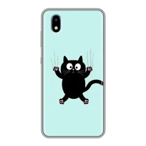 Чохол з принтом для ZTE Blade A3 (2020) (AlphaPrint) Модні коти (Падаючий кіт)