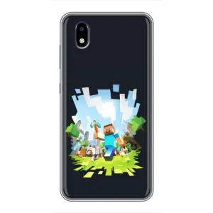 Чохол Майнкрафт на ZTE Blade A3 (2020) (AlphaPrint) Minecraft (персонажі Minecraft)