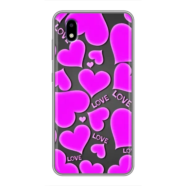 Чехол с принтом «Pink hearts» для ZTE Blade A3 (2020)