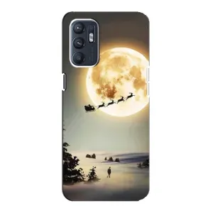 Новорічні, Святкові Чохли для ZTE Blade A31 Plus - 2024 год (Санта на місяці)