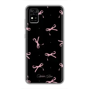 Чохол з бантиками на ZTE Фенікс А31 (Банти на чорному)