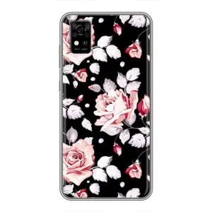 Чохли з квітами для ZTE Blade A31 (VPrint) (Квіти на чорному)