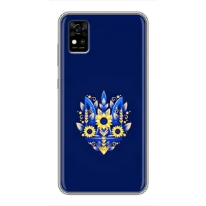 Чохли для ZTE Blade A31 Укр. Символіка (AlphaPrint) (Квітковий Герб)