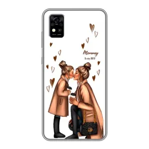 Чехол с печатью для ZTE Blade A31 - (Мама с ребенком) (AlphaPrint) (Дочка и мама)