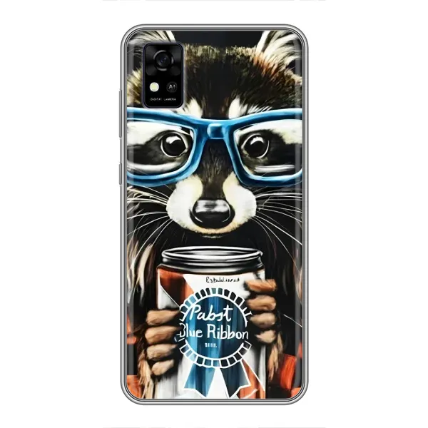 Чехол с принтом «Енот с банкой» для ZTE Blade A31
