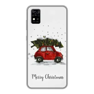 Різдвяні, Святкові Чохли для ZTE Фенікс А31 (Авто з ялинкою)