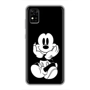 Эксклюзивный чехол для ZTE Blade A31 (AlphaPrint - Мультяшные) (Микки на черном)