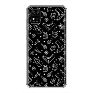 Новорічні, Святкові Чохли для ZTE Blade A31 - 2024 год (Новорічний фон)