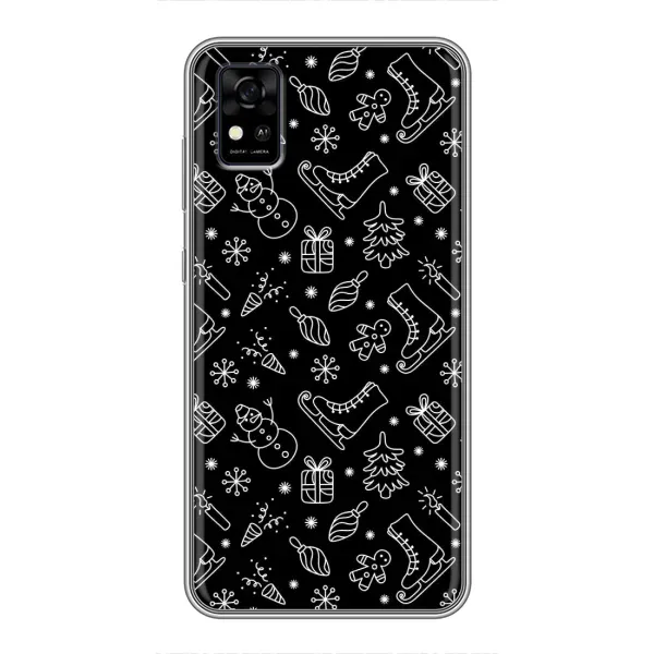 Чехол с принтом «Новогодний фон» для ZTE Blade A31