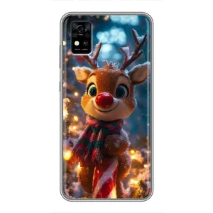 Яскравий чохол для ZTE Blade A31 з Зимові Оленята (Олень з шарфом)