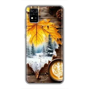 Чехол с уникальным дизайном «Осень с кофе» для ZTE Blade A31 (Осенне-зимний кофе)