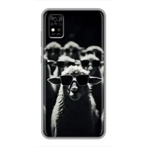 Чохол з принтом стильні тварини для ZTE Фенікс А31 (Овечка в окулярах)