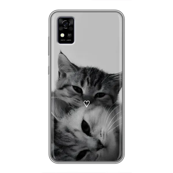 Чехол с принтом «Пара котов» для ZTE Blade A31