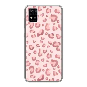 Чехол с розовым рисунком для ZTE Blade A31 (Розовый леопард)