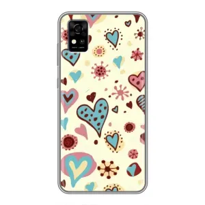 Чехлы для любимой на ZTE Фенікс А31 (VPrint) (Сердечки)