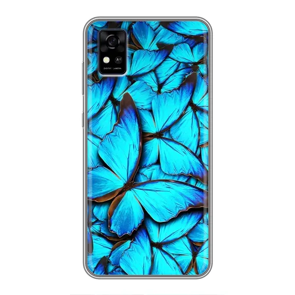 Чехол с принтом «Синие бабочки» для ZTE Blade A31