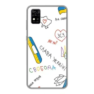 Чохли (Доброго вечора, ми за України) для ZTE Фенікс А31 (AlphaPrint) (Стикер)