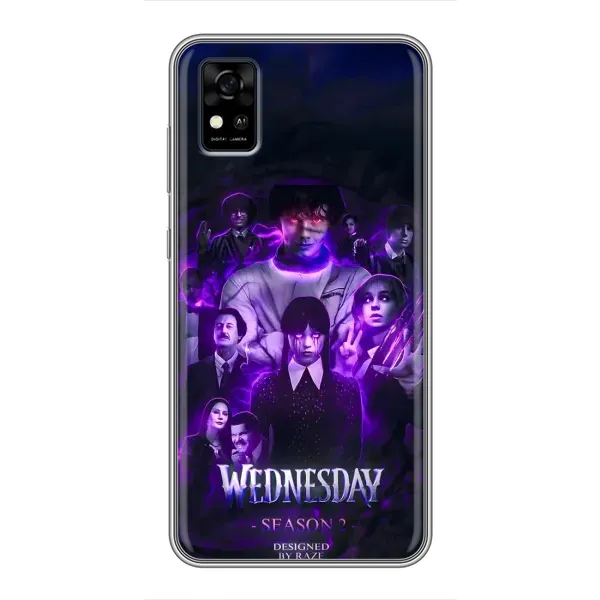 Чехол с принтом «Фиолетовая магия Уэнздей» для ZTE Blade A31