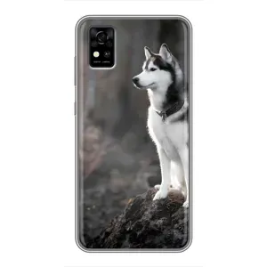 Чехол с Хаски для ZTE Blade A31 - (AlphaPrint) (Верный пес)
