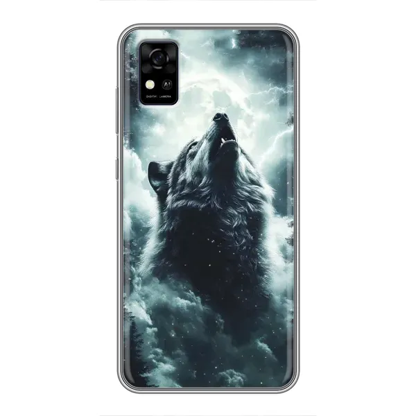 Чехол с принтом «Волк в облаках» для ZTE Blade A31