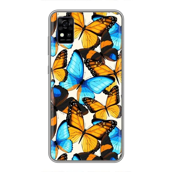 Чехол с принтом «Яркие бабочки» для ZTE Blade A31