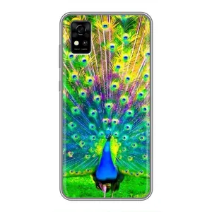 Чохол з пташками на ZTE Blade A31 (VPrint) (Яскравий Павлин)