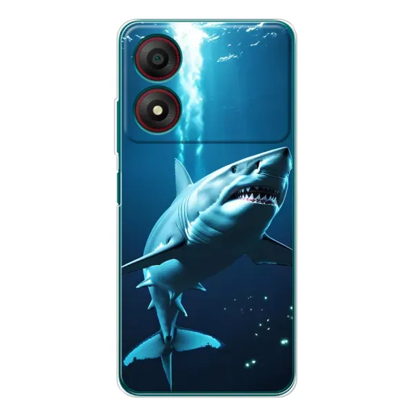 Чехол с принтом «Акула под водой» для ZTE Blade A34