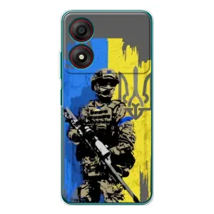 Чехлы с картинкой ЗСУ для ZTE Blade A34 (AlphaPrint) (АРТ солдат)
