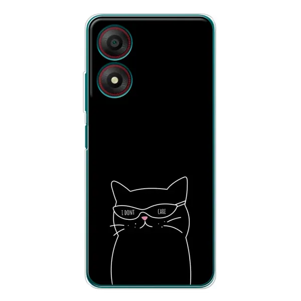 Чехол с принтом «Равнодушный кот» для ZTE Blade A34