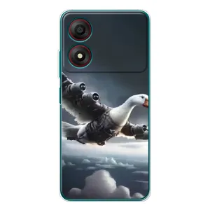 Чехол с мемом Тралалело тралала на ZTE Blade A34 (Бомбардини гусини)