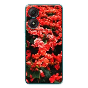 Чехлы с Цветами для ZTE Blade A34 (VPrint) (Цветы красные)