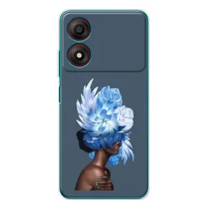 Чехлы (ART) Цветы на ZTE Blade A34 (VPrint) (Цветы на голове)