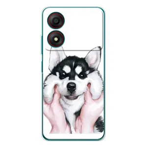 Чехлы с собаками для ZTE Blade A34 (VPrint) (Довольный Хаски)