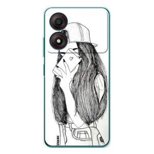 Чехол с печатью для ZTE Blade A34 - (Мода) (AlphaPrint) (Фото девочки)
