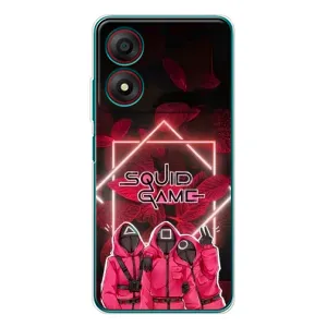 Чехол Гра в кальмара для ZTE Blade A34 (Охранники Игра кальмара)