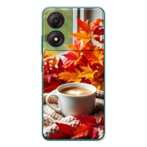 Чехол с уникальным дизайном «Осень с кофе» для ZTE Blade A34
