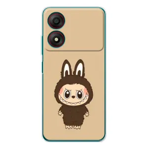 Чехол с Лабубу на ZTE Blade A34 (Bored Ape в красном)