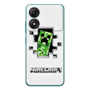 Чохол Майнкрафт на ZTE Blade A34 (AlphaPrint) Minecraft (кріпер Майнкрафт)