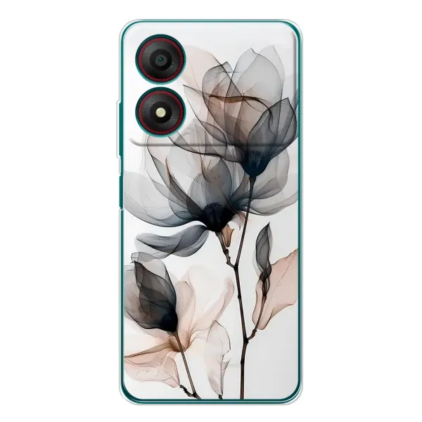 Чехол с принтом «Цветы на белом» для ZTE Blade A34