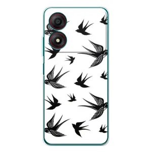 Чехол с птицами на ZTE Blade A34 (VPrint) (Ласточки)