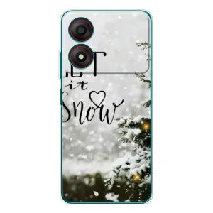 Новогодние, Праздничные Чехлы для ZTE Blade A34 - 2024 год (Let it snow)