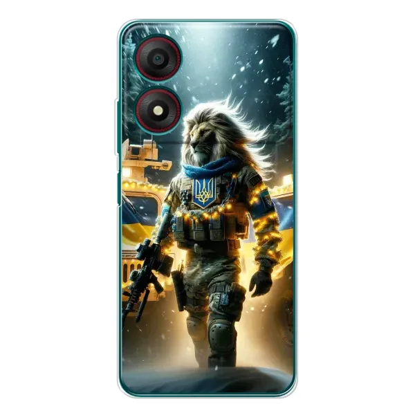 Чехол с принтом «ЛЕВ ЗСУ» для ZTE Blade A34